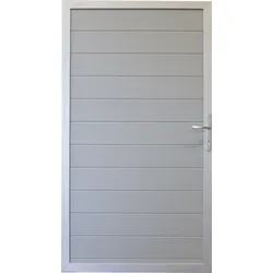 GroJa Lumino Tor Universal mit Alurahmen, Silbergrau