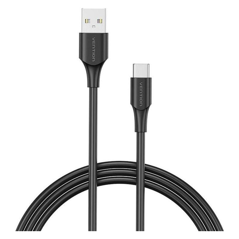 Vention USB 2.0 A to USB-C 3A Cable CTHBH 2m Black (2 m, USB 2.0, 60 W) (CTHBH)