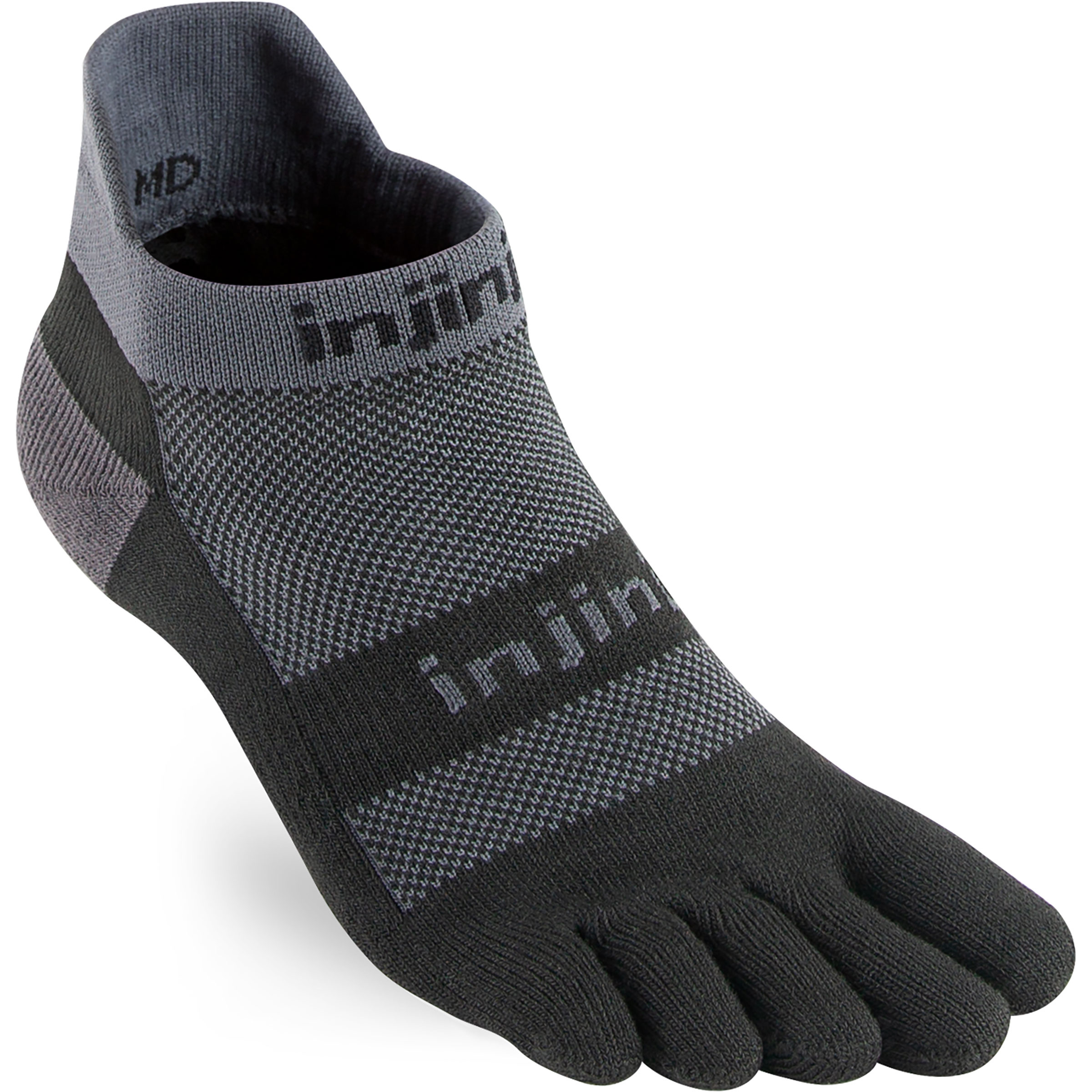 Injinji Run Midweight No Show Laufsocken schwarz Größe 44.5 Trailrunning | Laufen Elastisch