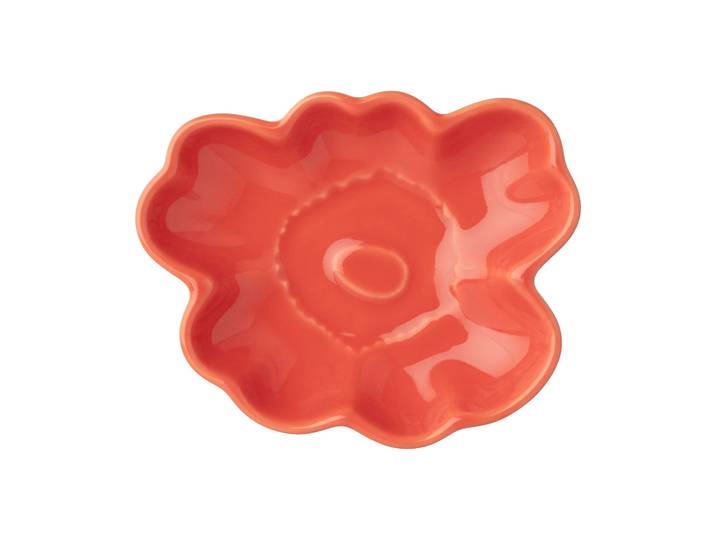 Marimekko Assiette Unikko shape 9,5 cm Orange red