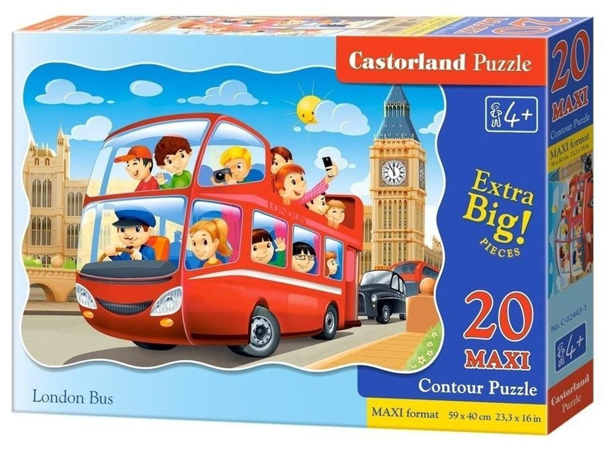Castorland Maxi Puzzel London Bus voor op de vloer met 20 stukjes