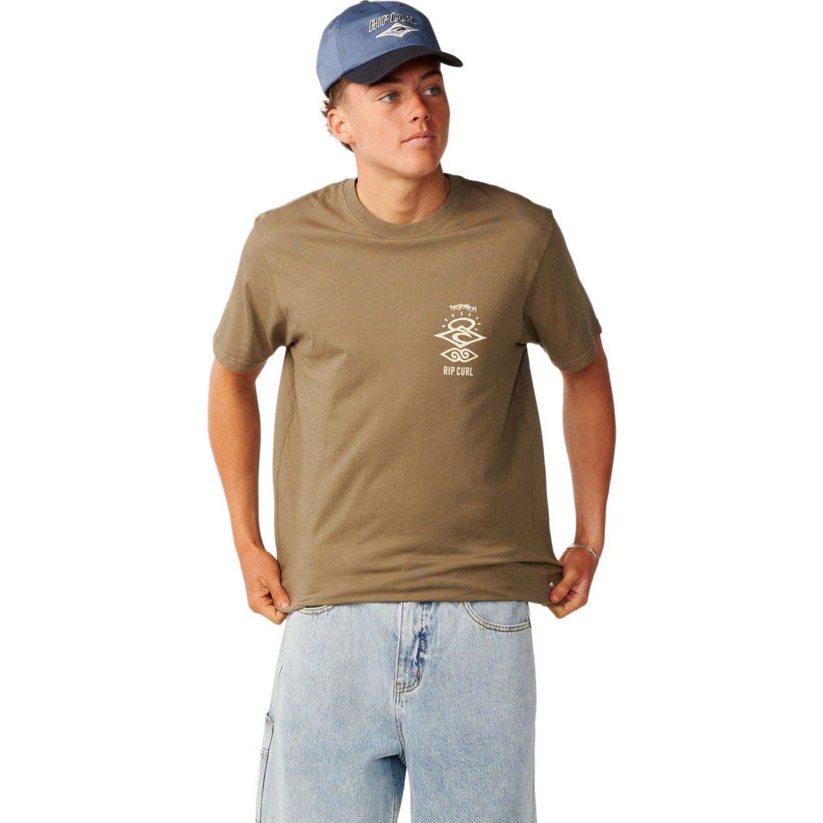 RipCurl Search Icon Tee walnut (0309) S 0X9MTE-0309-S