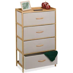 Relaxdays, Kommode + Sideboard, Beistellkommode (58 x 32.50 x 94 cm)