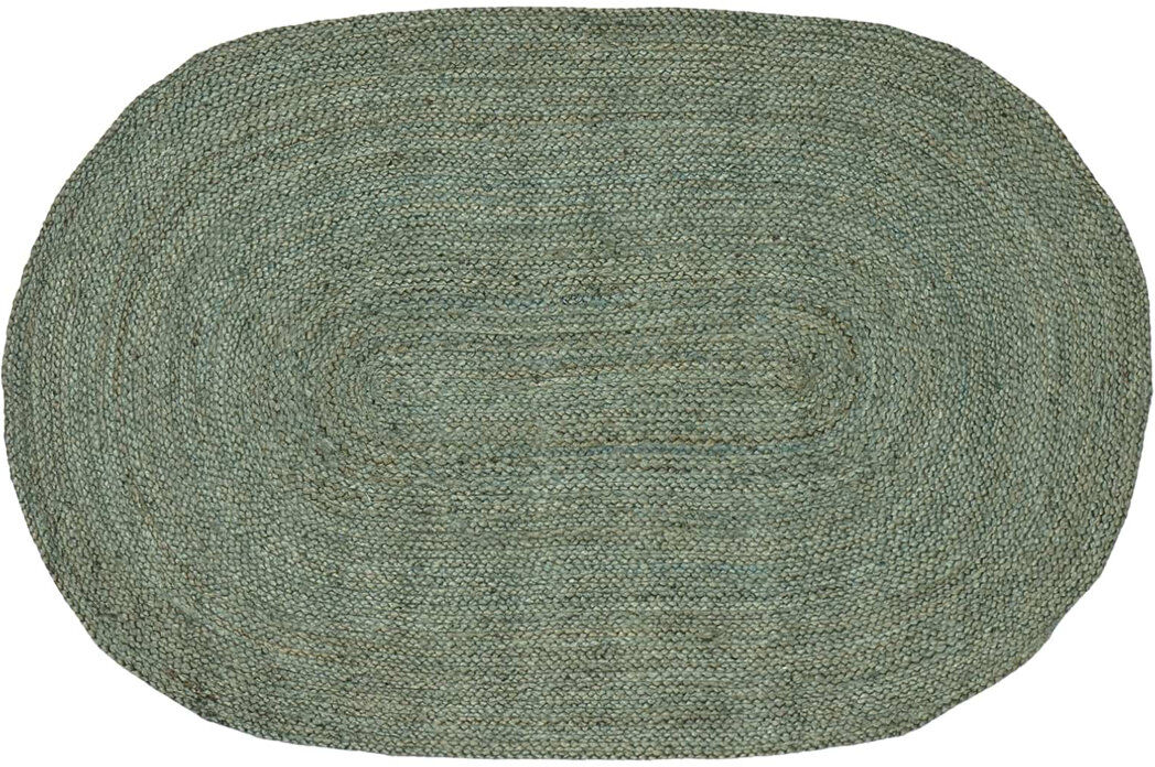17 Stories Oval Area Rug Olive Green Oval 8'4" x 12'8"