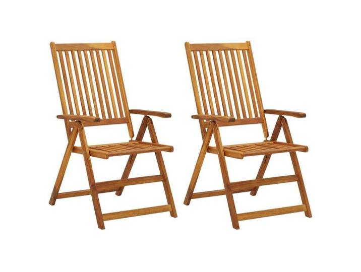 SALE 2026 Chaises inclinables de jardin - lot de 2 - Fauteuils de Jardin - et coussins Bois acacia 57x69x111cm 16.25 Kg 4794638