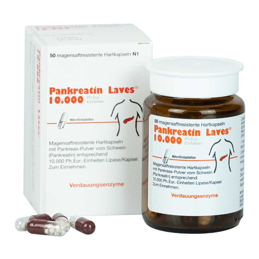 Laves-Arzneimittel GmbH Pankreatin Laves 10.000 Ph.eur.-einh.msr.hartkaps. 16134783