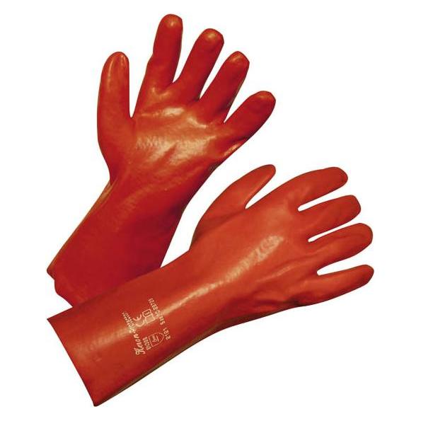 Kerbl 29729 PVC Schutzhandschuh, Rotbraun, 35cm Länge (10) (29729)