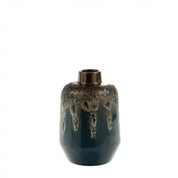 Vase Kampagne Nachtblau 28 cm - Rund Keramik Amadeus 20x20 cm