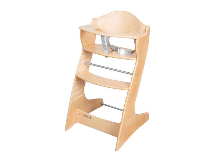 Roba Hochstuhl Chair Up Natur, Naturfarben, Holzwerkstoff, 45.5x83.5x49.5 cm, Baby- und Kindermöbel, Babyzimmer, Hochstuhl