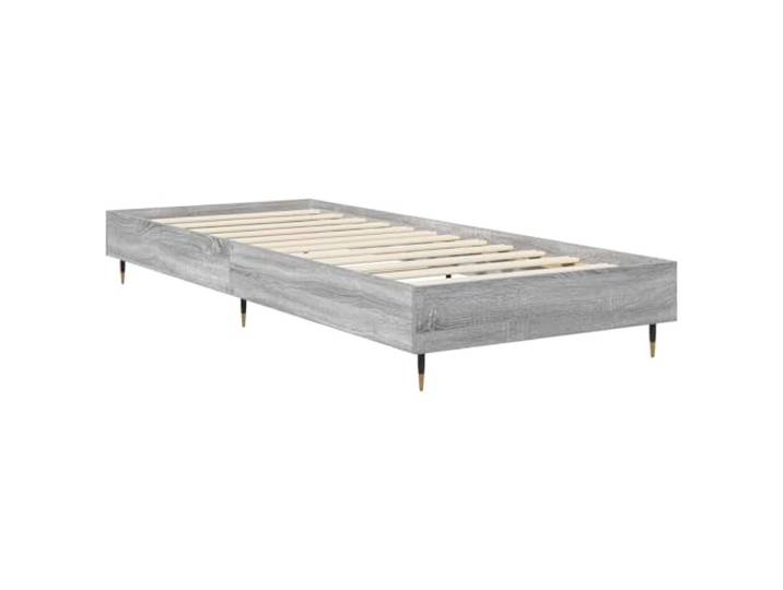 KTHLBRH Bettgestell Sonoma Grau 80 x 200 cm Technisches Holz, fester Lattenrost, platzsparendes Design, einfache Wartung