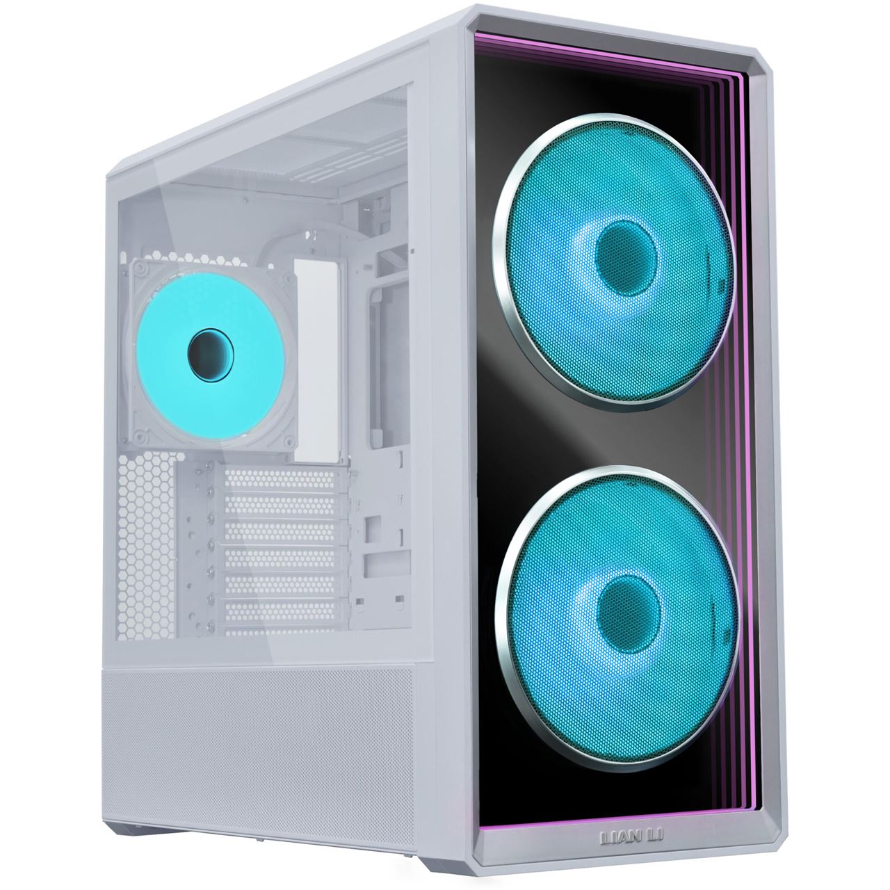 Lian Li LANCOOL 217 INF PC-Gehäuse, Midi-Tower, Tempered Glass, RGB-Beleuchtung - weiß