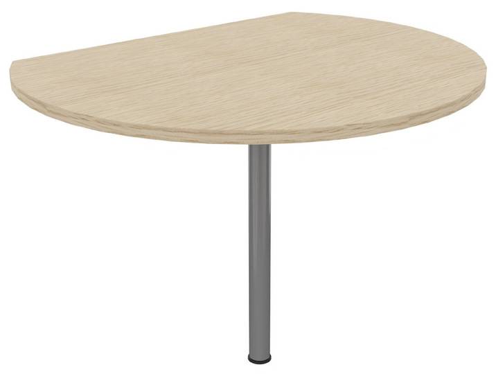 Extension de convivialité Biospace - Ø.80 x H.72 cm - Plateau Chêne - Pied tube Aluminium