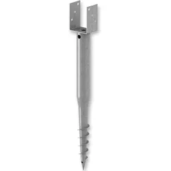 Bodenschraube, U-Form, 100 x 900 mm, 4 mm stark, Stahl feuerverzinkt