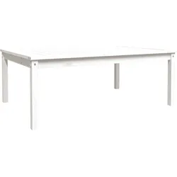 vidaXL Gartentisch Weiß 121x82,5x45 cm Massivholz Kiefer