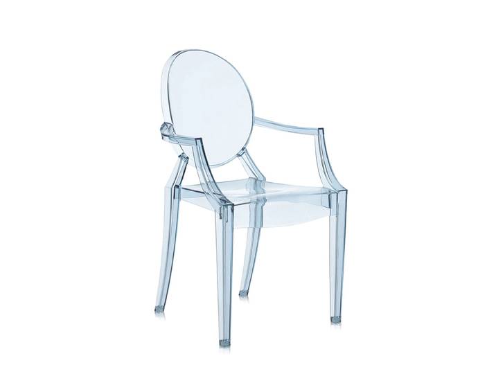 KARTELL chaise pour enfants LOU LOU GHOST (Bleu ciel - Polycarbonate transparent)
