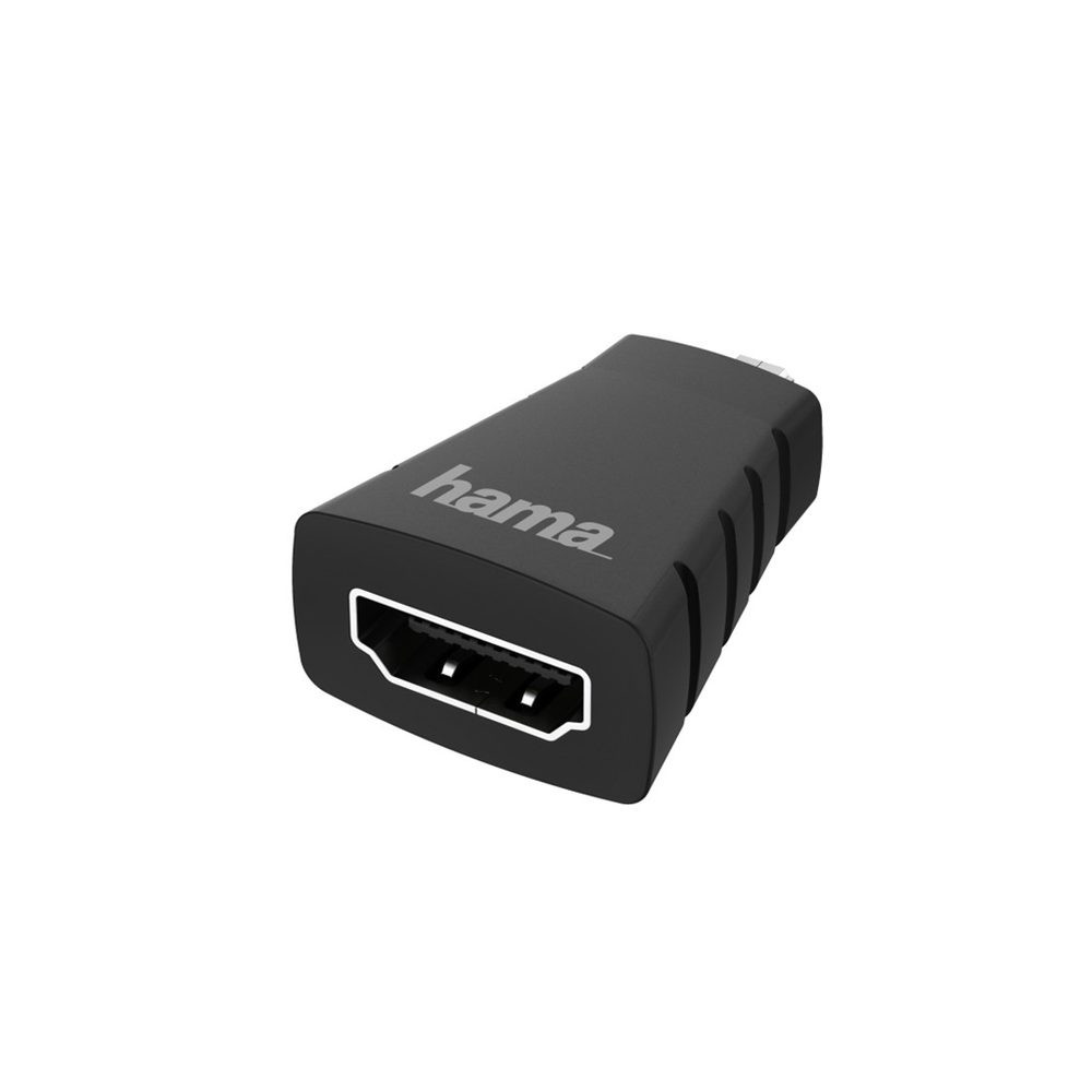 Hama HDMI-adapter van Micro HDMI (Type D) naar Standaard HDMI (Type A), Zwart
