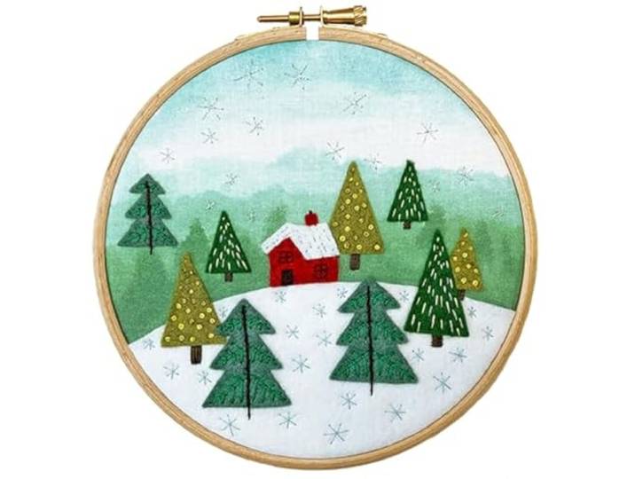 Bothy Threads Vilt Borduurpakket - Cottage in het bos