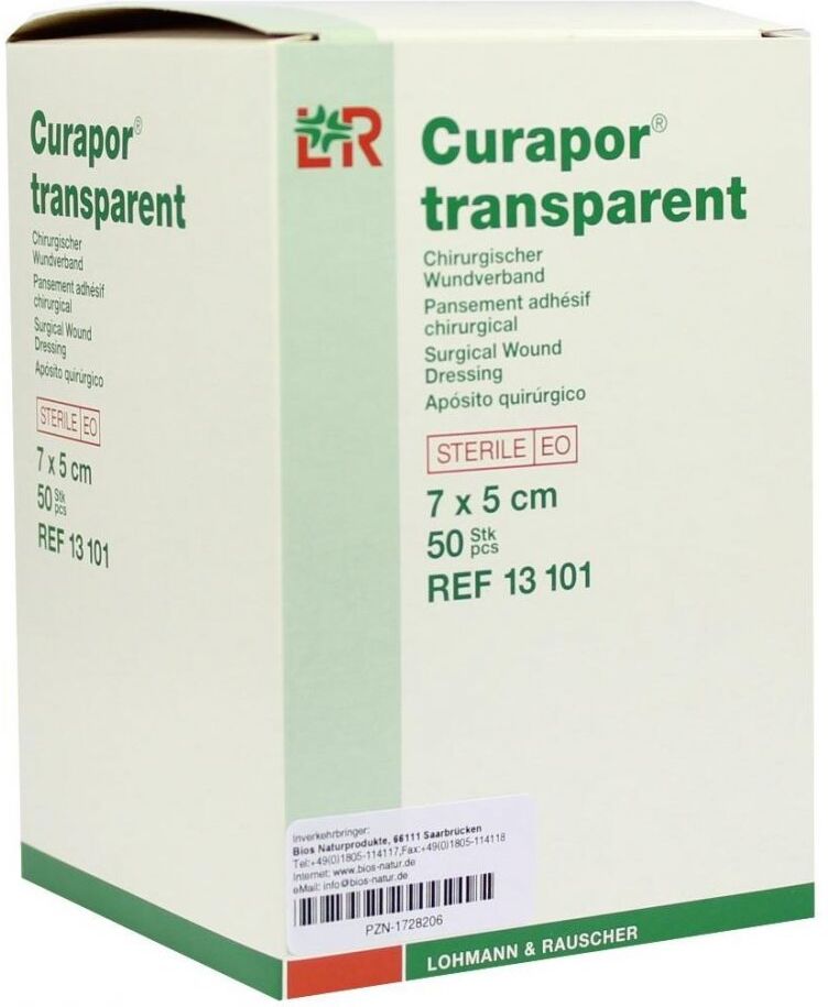 Curapor Wundverband steril transparent 5x7 cm