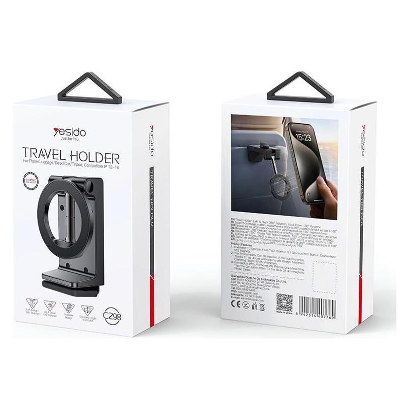 Yesido Magnetic Travel Holder C298 Magsafe Black (67549047)