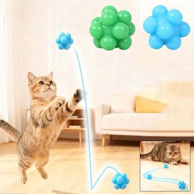 Interactive High Bounce Cat Chew Ball For Teeth Cleaning And Active Play Interactive High Bounce Cat Chew Ball For Teeth Cleaning And Active Play