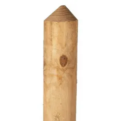 Jägerzaun Zaunlatten 150cm - 25er Set aus Kiefer/Fichte, braun druckimprägniert – Halbrunde Latten für Scherenzaun – Ideal für Garten & Terrasse
