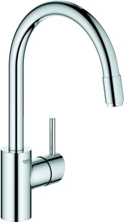 Grohe Concetto mitigeur d'évier 31212003 chrome, basse pression, bec verseur pivotant, alimentation en eau interne
