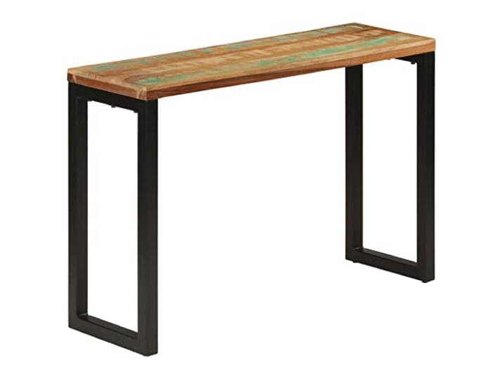LMTYOENFG Konsolentisch 110x35x75cm Altholz Massivholz Eisen Flurtisch Unikater Beistelltisch aus echtem Altholz für Flur, Wohnzimmer und Eingangsbereich. Stabiler Eisenrahmen mit großer Ablage.