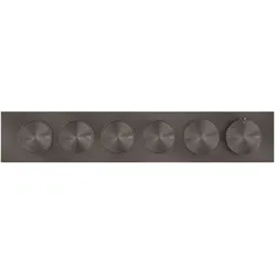 Gessi Origini Fertigmontageset Hochleistung-Thermostat mit Tasten-Bedienung, 4-Wege, Horizontale/Vertikale Wandmontage, 66226707, Farbe: PVD