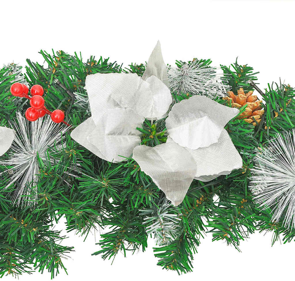 vidaXL Arche de Noël avec lumières LED Vert 90 cm PVC