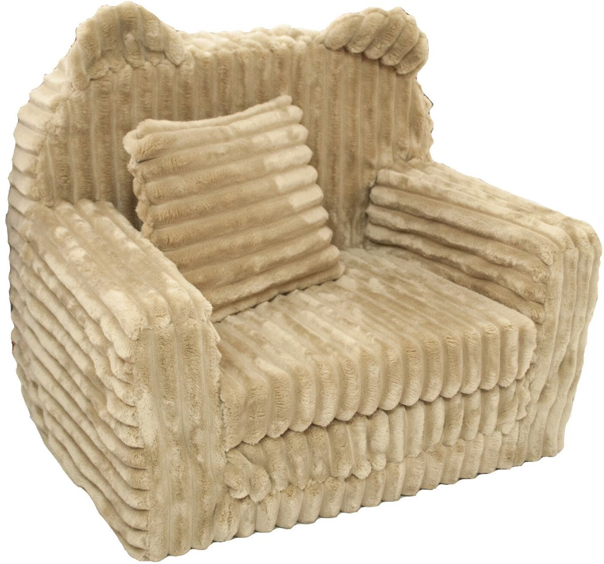Viking Choice Kinderfauteuil Teddy Slaapbankje Corduroy Beige