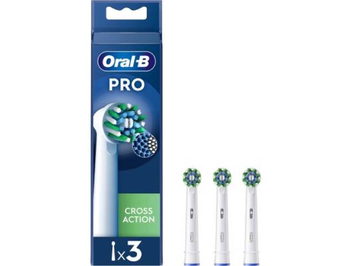Oral-B - Brossette Dentaire Pro Cross Action Blanc X3