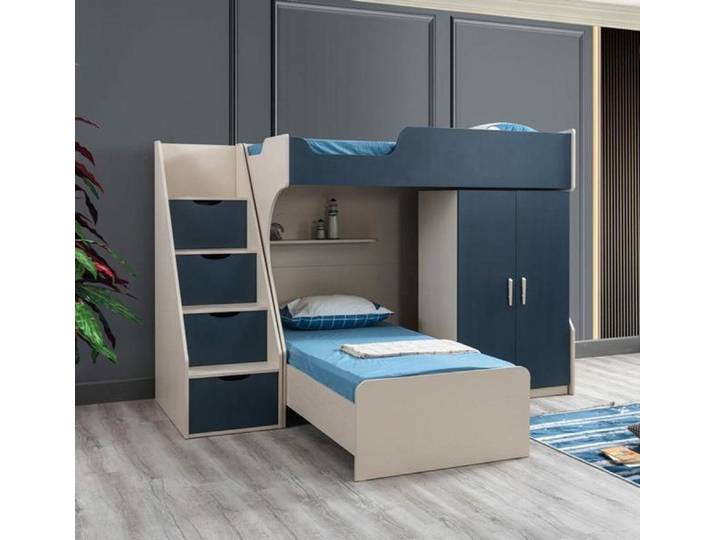 JVmoebel Jugendzimmer-Set Hochwertiges Kinderbett mit Kleiderschrank in modernem Design, (2-tlg), Made in Europe