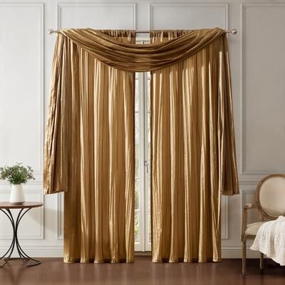 Threadmade Athena Rod Pocket Curtain Panel Set of 3