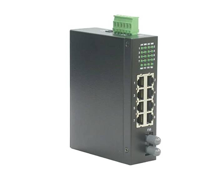 ROLINE Industriele Switch 7x RJ-45, 1x ST, unmanaged