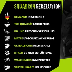 Broken Head Crosshelm Squadron Rebelution V3 Camouflage Rot L (58 cm)
