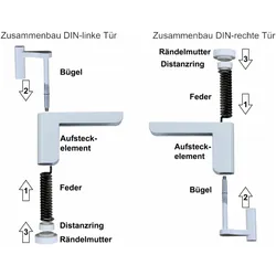 Eneroid, Türöffner + Türschliesser, Mini-Türschliesser, Clip Close, weiss (Indoor)