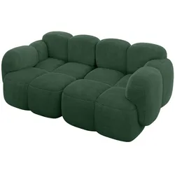 2-SITZER modulares Sofa Miko-S1 214x118x75 cm Grün Cord