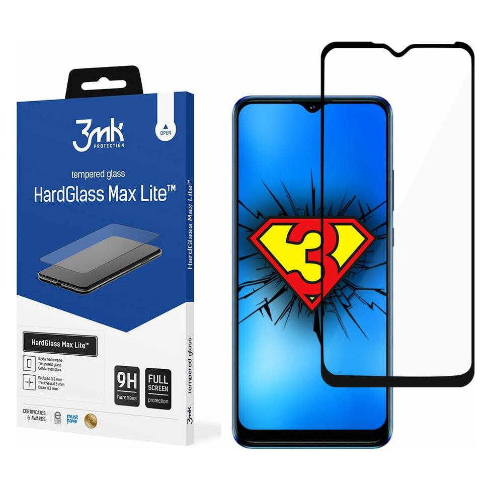 3MK TCL 30 SE Black - HardGlass Max Lite? (1 Stk., TCL 30 SE) (3mk HardGlass Max Lite Black(455)-0)