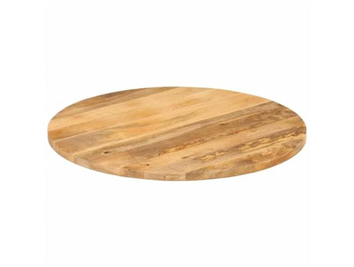 NKOPPFG Tischplatte Rund Massivholz Mango 70x2,5 cm Vielseitig Kombinierbar, Rustikales Design, Leicht Zu Reinigen, Einzigartige Holzmaserung