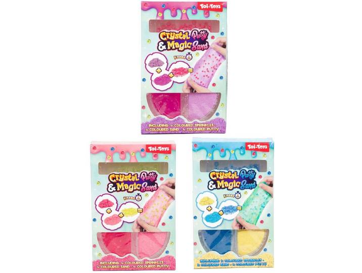 Toi-Toys Speelset Putty Zand Sprinkles - 16 cm - Assortiment