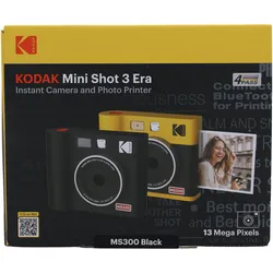Kodak Cam Mini Shot 3 ERA Black 3x3, Sofortbildkamera, Schwarz
