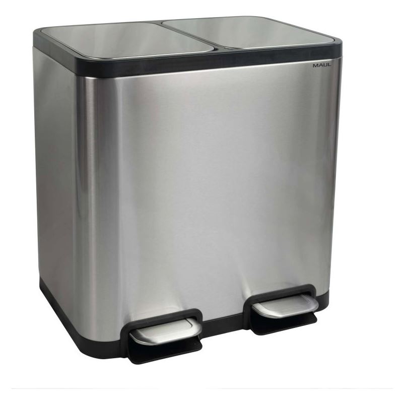 Maul Abfallbehälter MAULcycle 20l + 20l Edelstahl