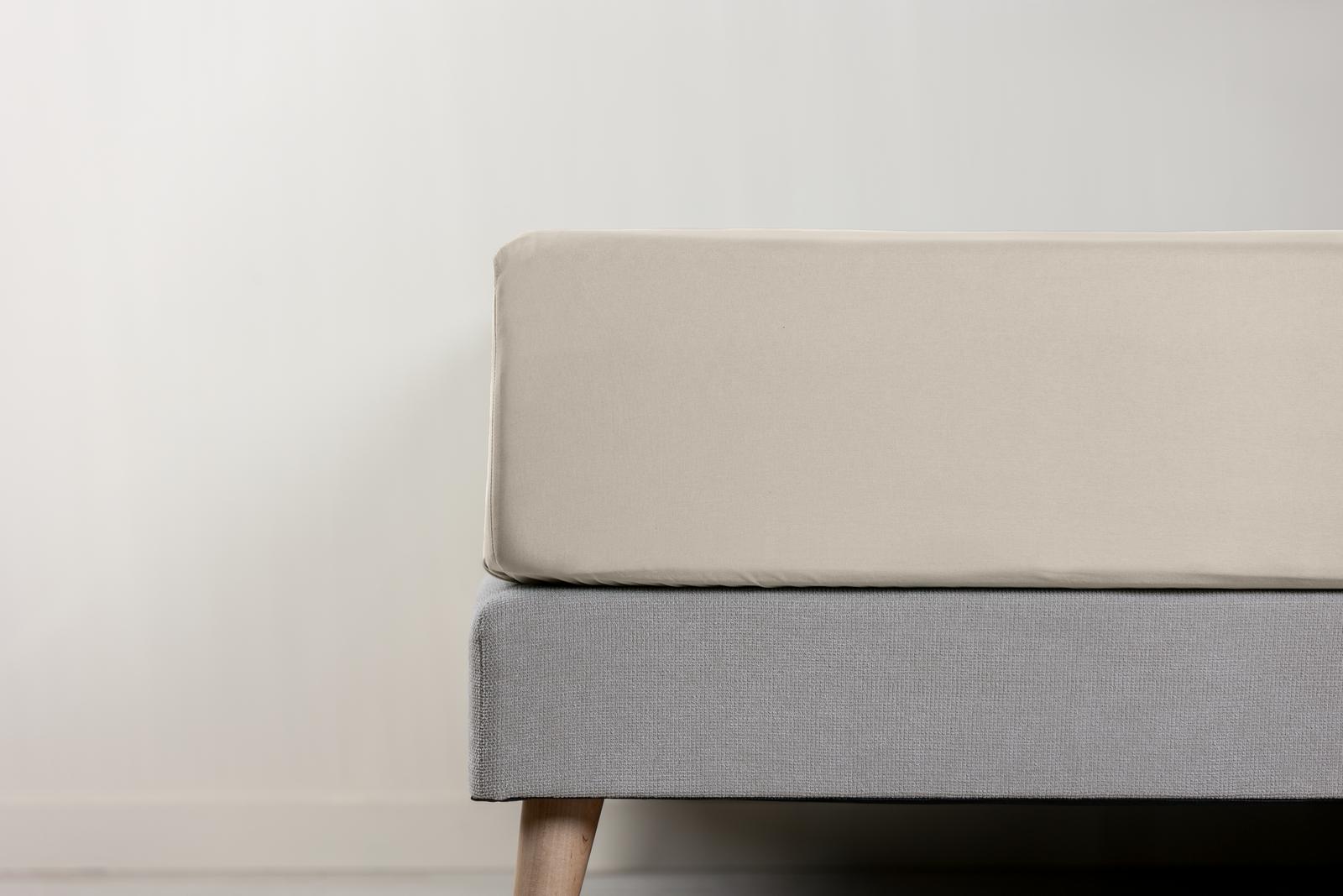Emma Comfort Perkal Spannbettlaken | Beige | 160x200cm