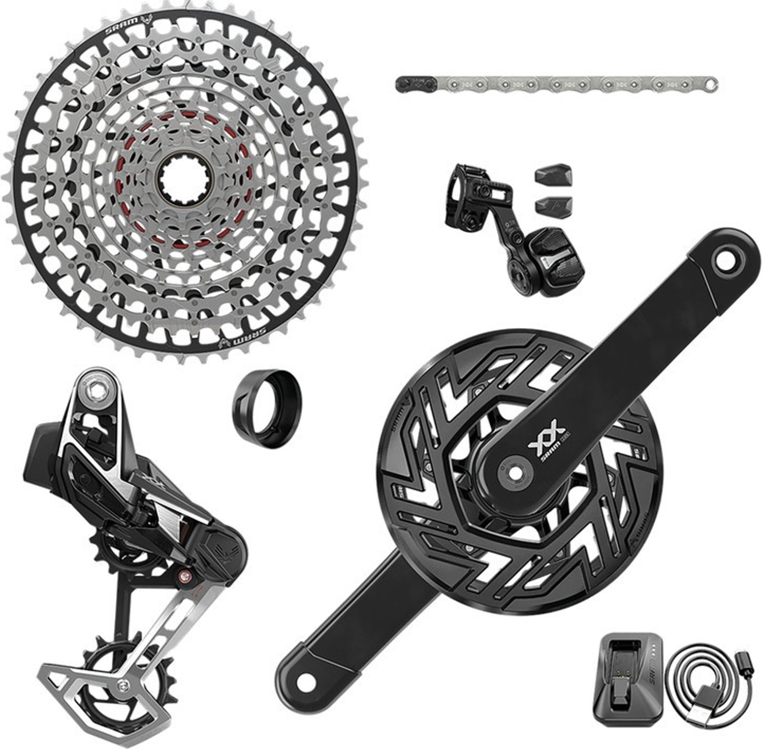 Sram Schaltgr.set XX T-TypeEagleAXS EMTB Brose,165mm,36Z,XS-1297,10-52Z