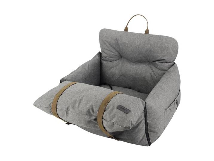 Hunde-Autositz NOBBY Bena, 60 x 50 x 43 cm, Hellgrau , grau (hellgrau), B/H/L: 50cm x 43cm x 60cm, Tierbetten, Hunde-Autositz