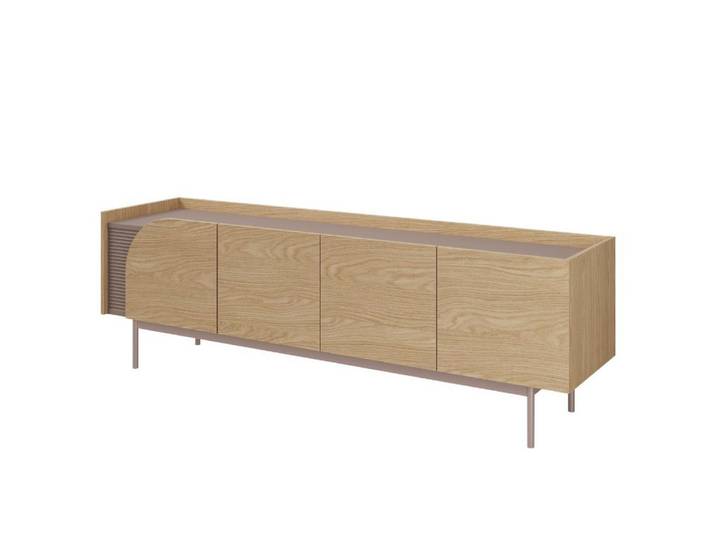 Compleo TV-Schrank mit geriffeltes Detail, Design TV-Lowboard, Breite: 172 cm