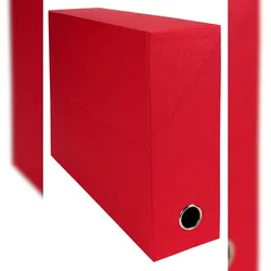 Exacompta 89525E 5x Transferbox Rücken 90mm gerilltes Papier - Rot
