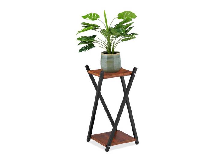 Relaxdays Étagère à plantes effet bois