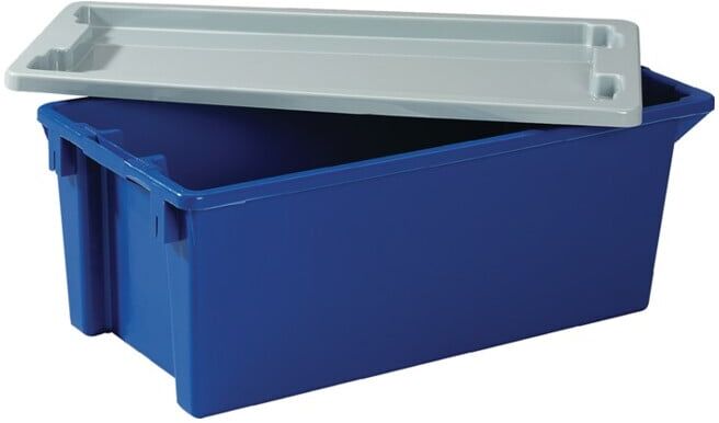 Couvercle L300xl200mm gris polystyrène adapté au bacs gerbables-emboîtables ; Industrial Quality Supplies (1342D016)