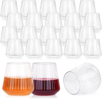The Handy Homestead Party Unbreakable Drinkware Disposable Wine Glasses silver